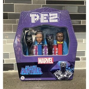 PEZ Black Panther Gift Set - Includes 4 Dispensers + 6 candy Refills‎